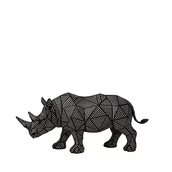 ΦΙΓΟΥΡΑ ΡΙΝΟΚΕΡΟΣ ΓΕΩΜΕΤΡΙΚΗ ΜΑΥΡΗ 25,5Χ8,3Χ13ΕΚ