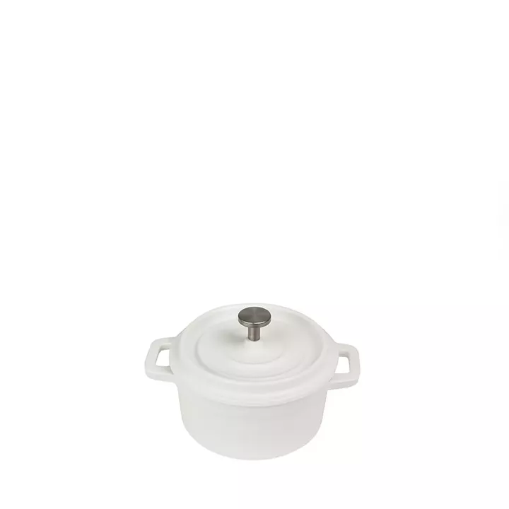 VOLCANO ΚΑΤΣΑΡΟΛΑΚΙ CAST-IRON ΛΕΥΚΟ ΜΕ ENAMEL 250ML 10ΕΚ.