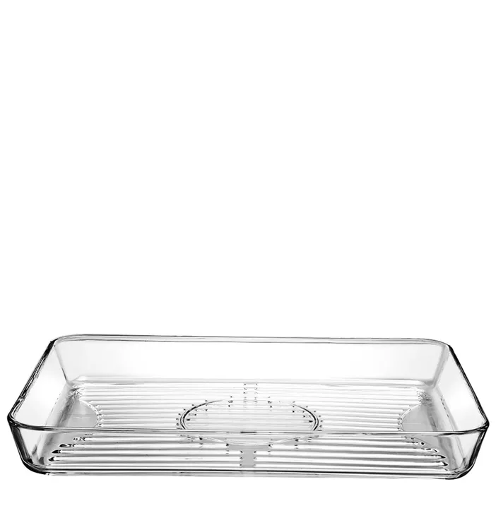 UP.OR. BORCAM  GRILL RECT. TRAY TEMPERED 40X27X5CM 3800CC P/144 GB1.OB6.