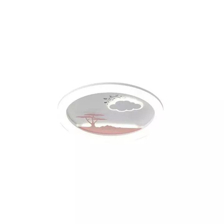 ΠΛΑΦΟΝΙΕΡΑ ΜΕΤΑΛΛΟ-ΠΛΑΣΤΙΚΟ LED 60W 6120Lm 3CCT(3000-4000-6000K) Φ480X65mm ΛΕΥΚΟ-ΡΟΖ ARTE ILLUMINA ALEGRE