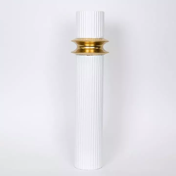 ΒΑΖΟ ΜΕΤΑΛΛΙΚΟ ΧΡΥΣΟ - ΛΕΥΚΟ 15x15x61cm