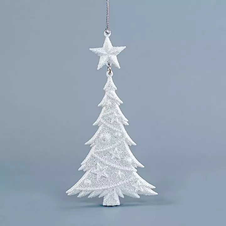 ΔΕΝΤΡΑΚΙ ΑΚΡΥΛΙΚΟ, ΜΕ ΛΕΥΚΟ GLITTER, 8,5x16cm