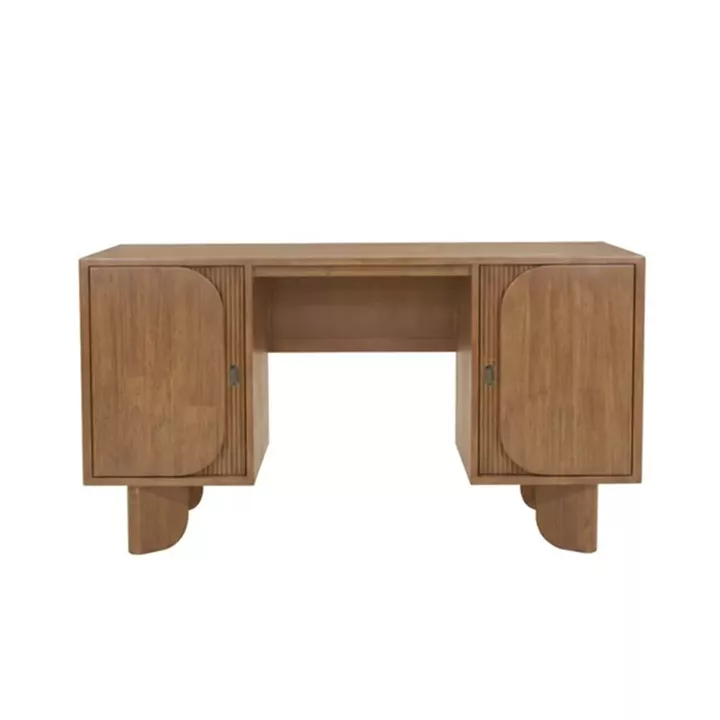 ΓΡΑΦΕΙΟ ΜΕ 2 ΝΤΟΥΛΑΠΙΑ ΞΥΛΟ ΜΑΝΓΚΟ ΚΑΦΕ 140x60x76cm