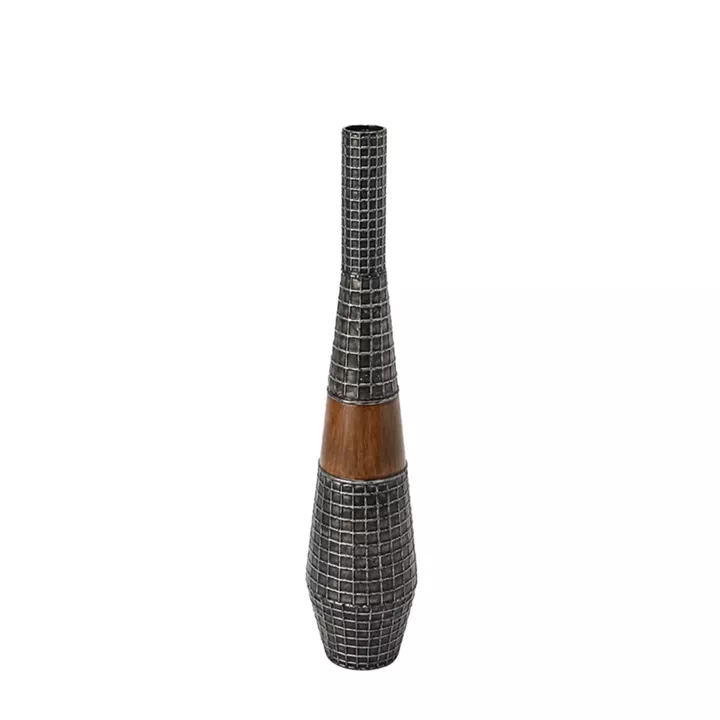 ΒΑΖΟ ΜΕΤΑΛΛΙΚΟ ΓΚΡΙ ΚΑΦΕ 12.7X12.7X61ΕΚ.