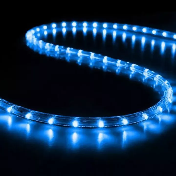 XMAS ΦΩΤΟΣΩΛΗΝΑΣ 24V LED 50m ΜΟΝΟΚΑΝΑΛΟΣ ΠΡΟΣΤΑΣΙΑ UV ΔΙΑΦΑΝΟΣ ΣΩΛΗΝΑΣ 13mm ΜΠΛΕ 36 LED/m ΚΟΠΗ/1mIP65