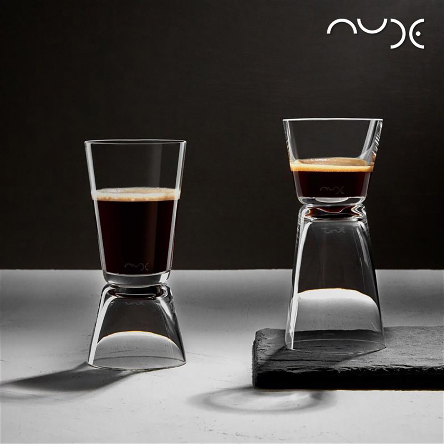NUDE DUAL COFFEE SET2 55-100CC D:5.5 H:12.1 GB2.OB12.