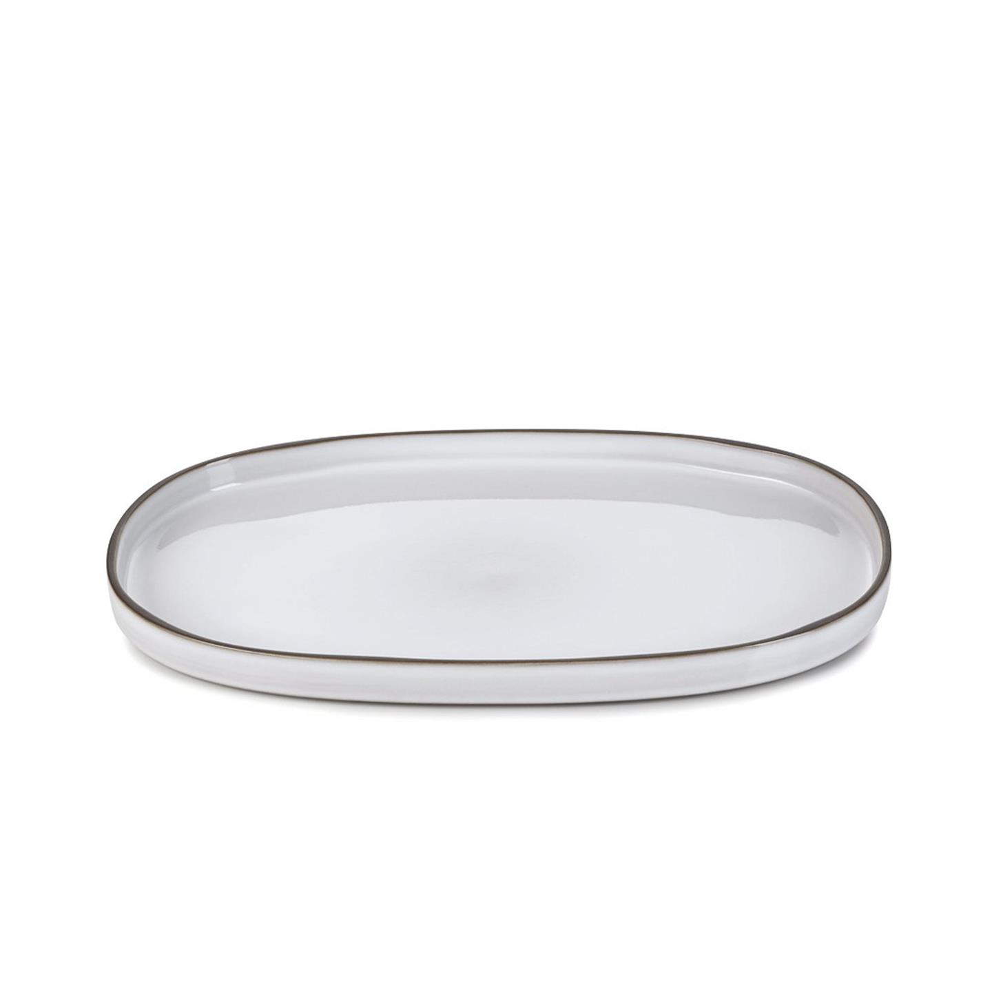 CARACTERE WHITE CUMULUS OVAL PLATE 35,5X21,8X2,5CM
